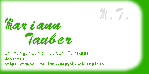 mariann tauber business card